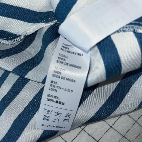 Lilly Silk Amalfi Stripe Silk Shirtdress with Belt and Pockets! - Picture 9 of 10